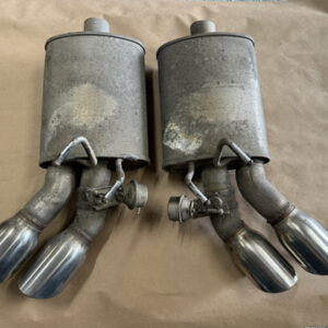 2012-2015 Chevrolet Camaro OEM Quad Tip Mufflers RH LH Pair Used